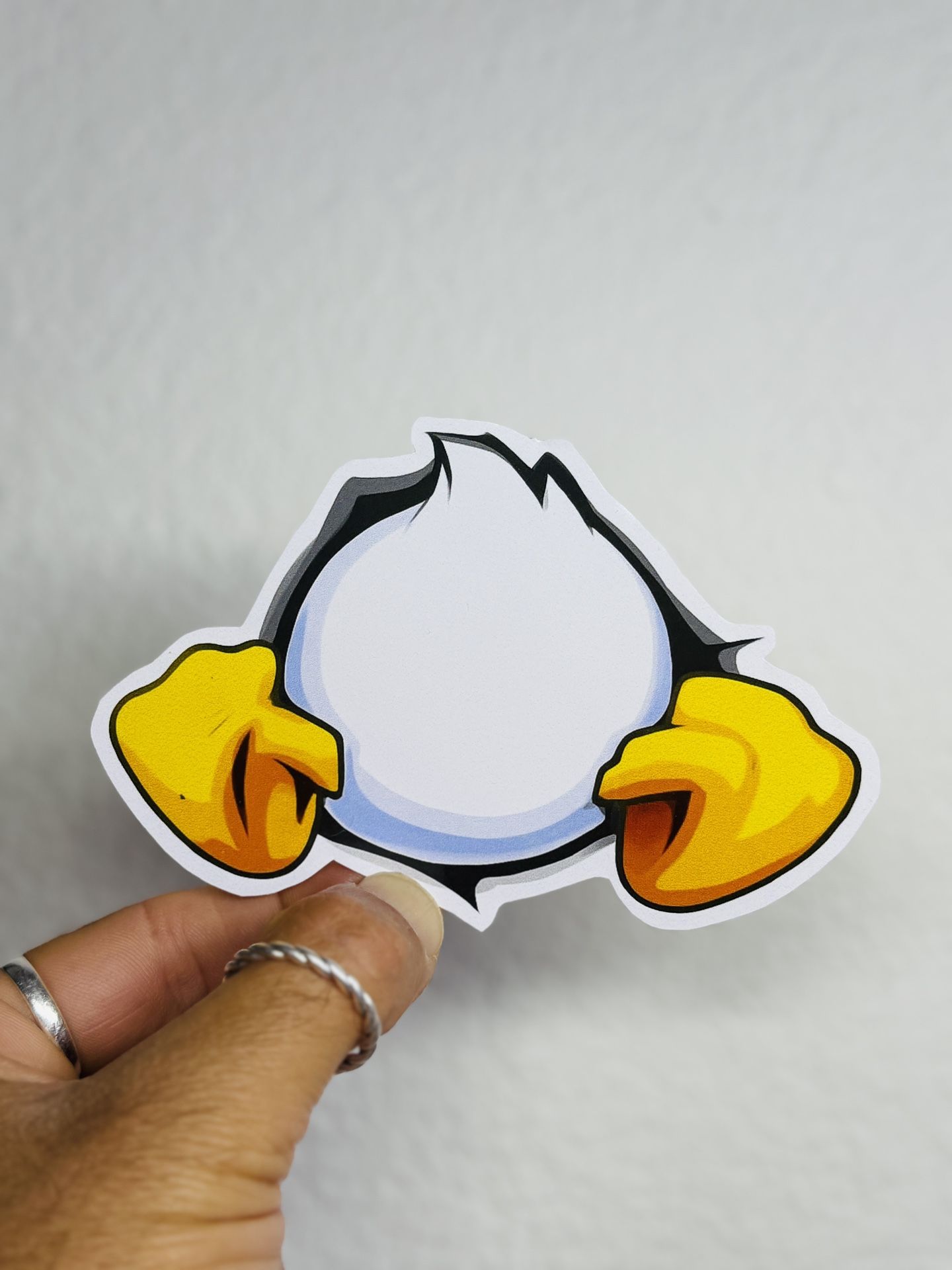Funny Stuck Duck Tail Sticker Car Window Bumper Decal