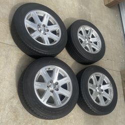 4 — 215/65r17 5x114.3 5x4.5 5x115 Stock Chrysler 300 Toyota Tacoma Cr-v Camry Corolla Civic Accord Altima Sentra Rims Wheels Good 80% Treads Tires!
