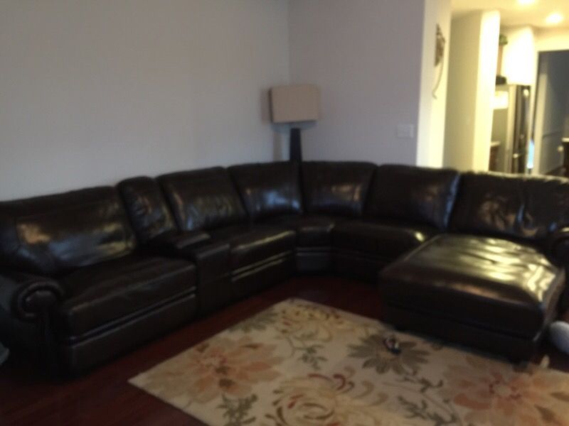 Havertys Leather Sectional