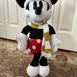  Walt Disney New  Minnie Mouse Standing Porch Greeter Plush Toy 21” 