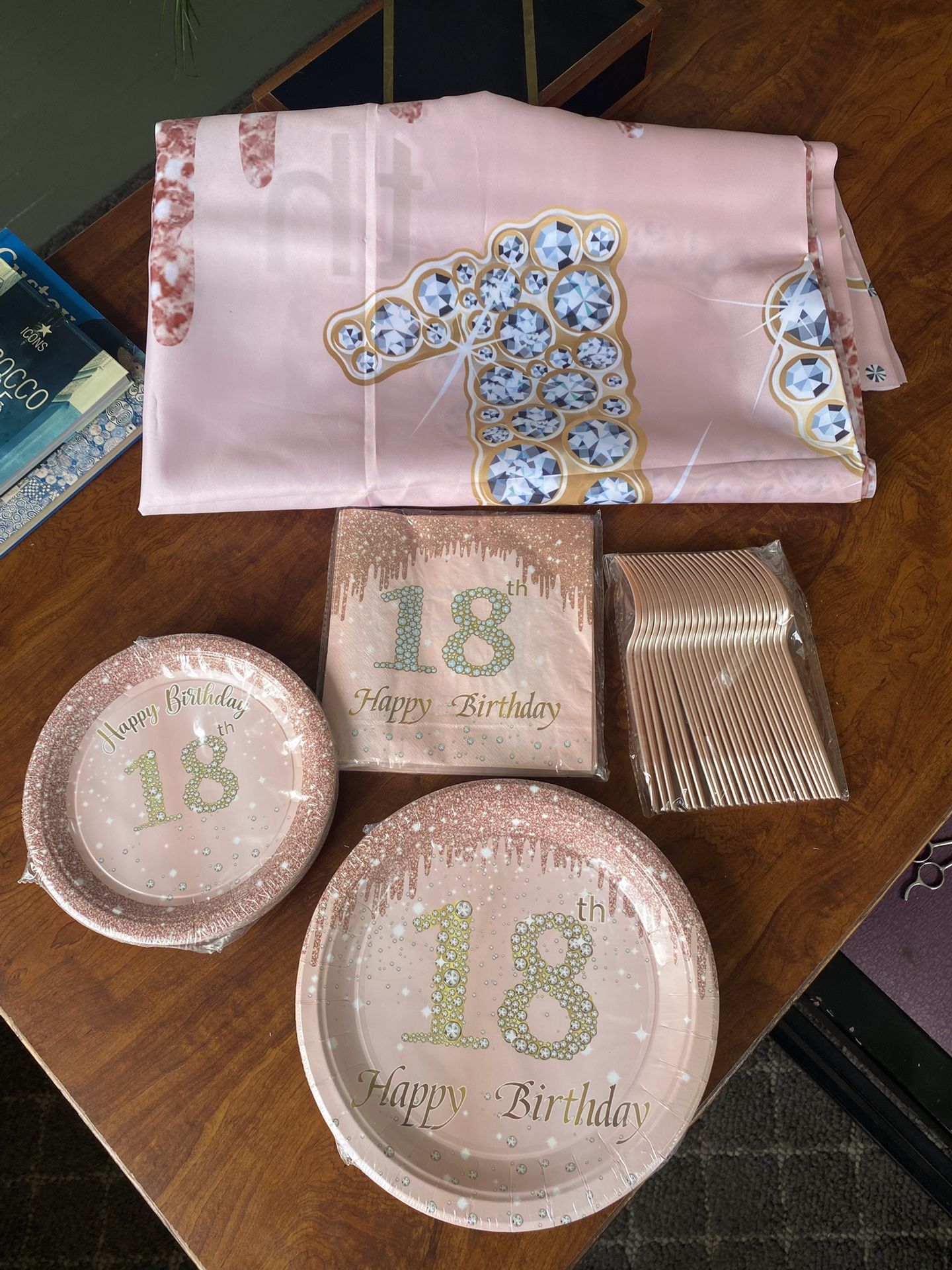 Lot Of 18th Birthday Party Supplies