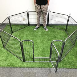 New In Box $85 Pet 8-Panel Playpen, Each Panel (24” Tall X 32” Wide) Heavy Duty Dog Exercise Fence Gate Crate Kennel