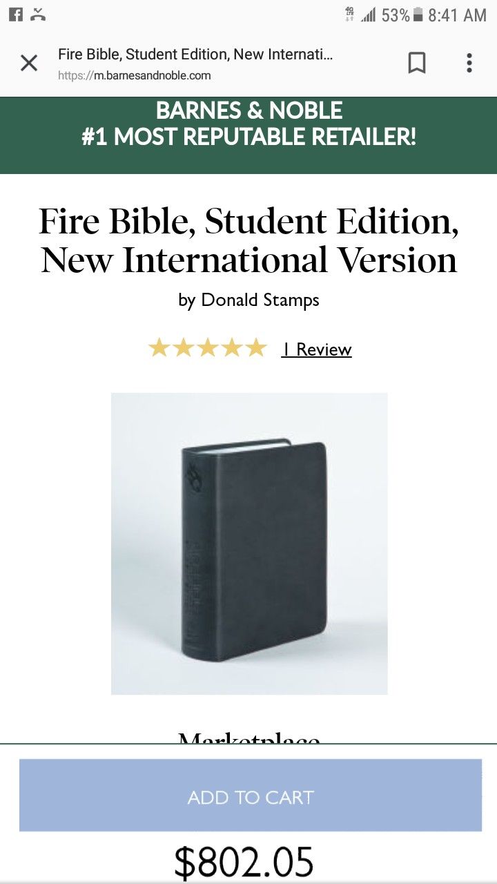 Fire Bible Student Edition niv