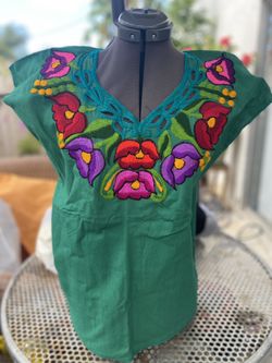 Mexican Embroidered Blouse
