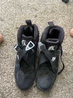 Air Jordan 8 High-Top Sneakers Black