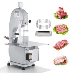 Stainless Steel Commercial Electric Coutertop Bone Saw / Bandsaw (1500W)  by Vevor (.16"-7.9" Thickness Cutting) [NEW IN CRATE] <Retails for $429> 