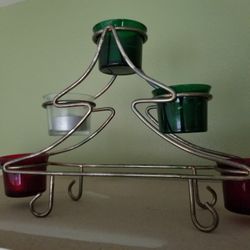 Elegant Christmas Holder Candles used for display we didn't use it.