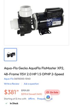 Spa pump Aqua-Flo 1.5 hp