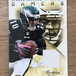 2013 Panini Prestige DeSEAN JACKSON #29 Gamers GU Patch Eagles