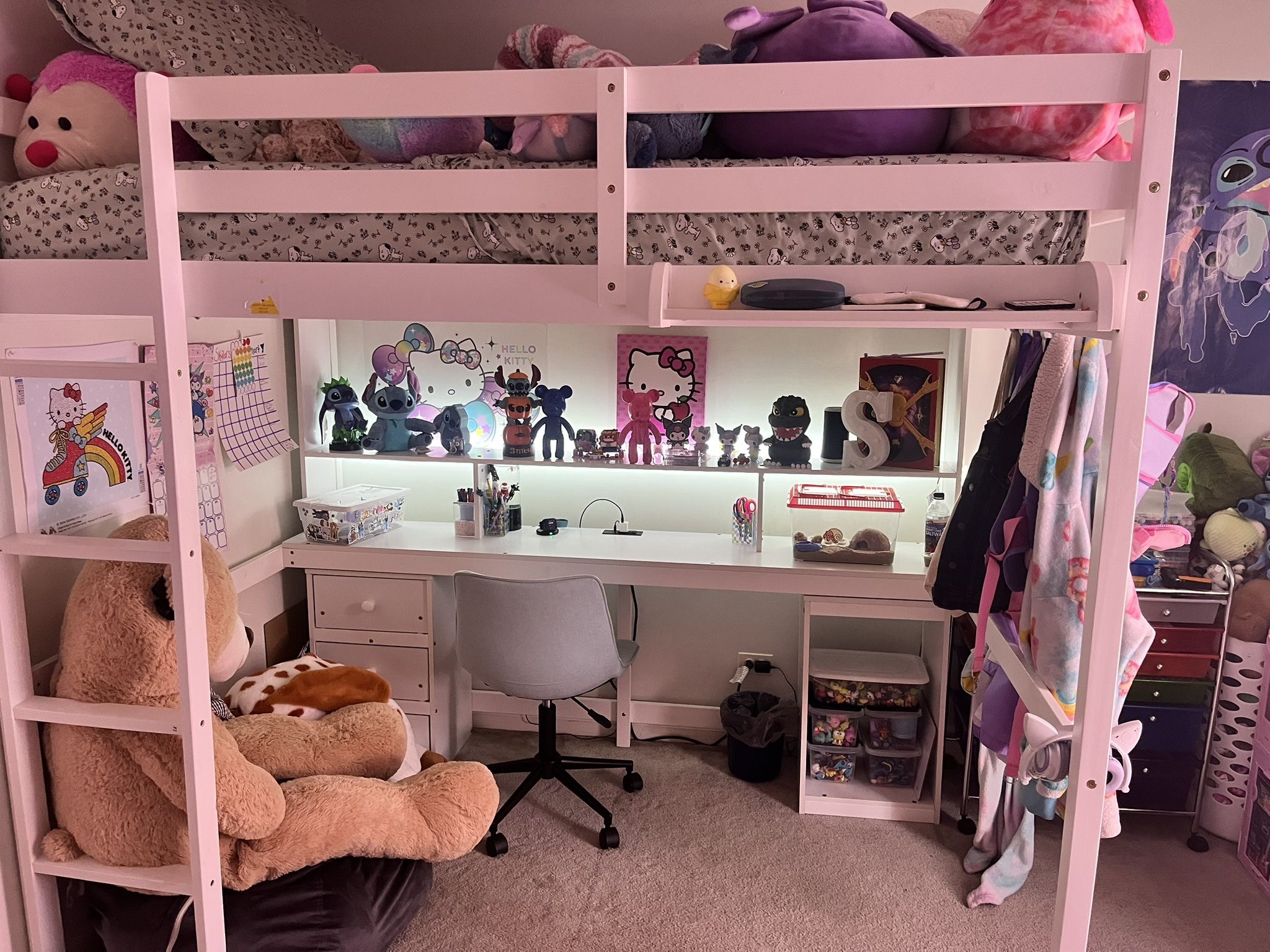 Full Size Loft Bed Frame