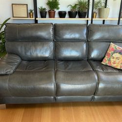 Brown Leather Sofa 