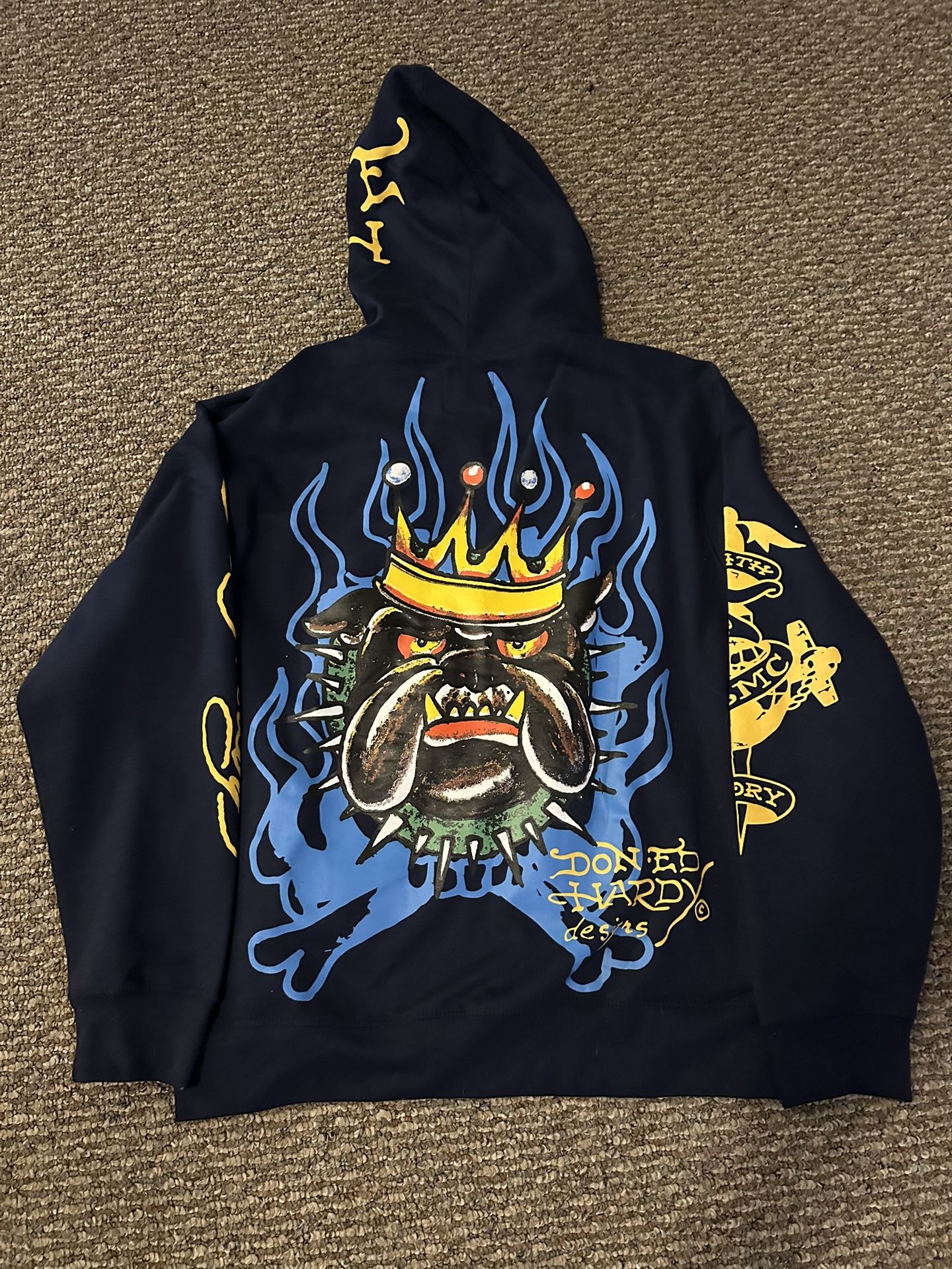 Ed Hardy Hoodie Sz Large