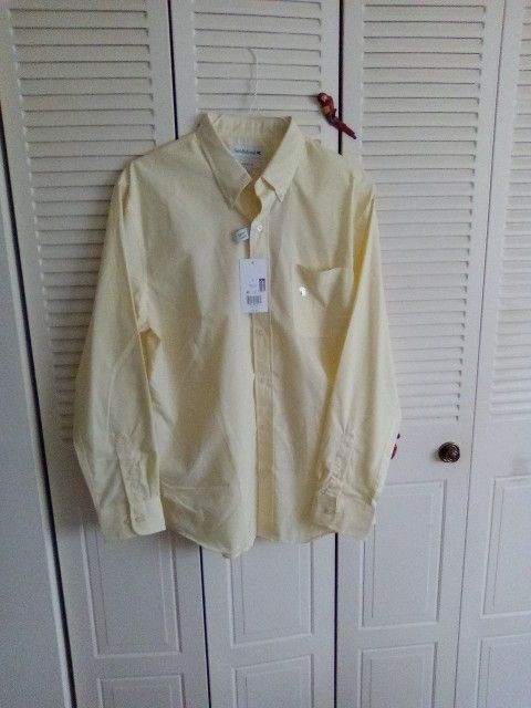 Brand New Saddlebred Long Sleeve Button Down Dress Shirt Size L $8