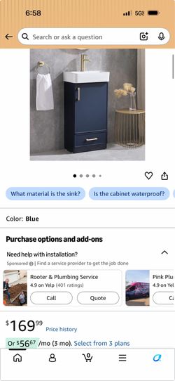 BRAND NEW Blue Vanity