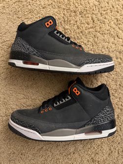 Size 8.5 (Pre owned, no box) - 2023 Air Jordan 3 retro fear