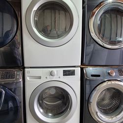 Kenmore Front Loading Washer And Stackable Gas Dryer Set 