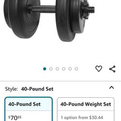 40 pounds weight set