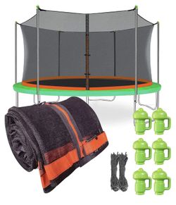 14 FT Trampoline Replacement Safety Net with 6 Pole Caps