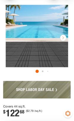 12 in. x 12 in. 44-Pack Dark Gray Plastic Interlocking Deck Tiles, Patio Floor Decking Tiles for Porch Poolside Balcony