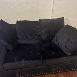 Black rhinestone couches