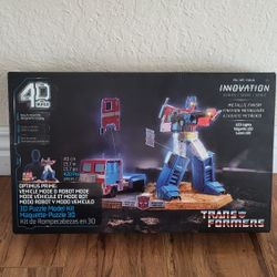 4D Build Transformers Optimus Prime 3D Puzzle Model Kit with LED Lights New ( Price Firm!)