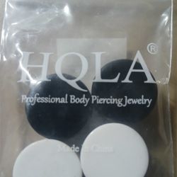 Ear Guages Blk& Wht Stone 3/4 (19mm)