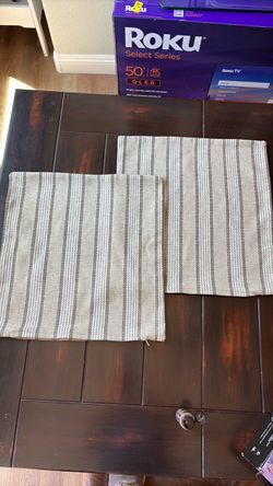Set of two zippered pillow covers 18 x18. High quality fabric