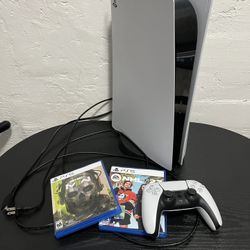 PS5 With Games And 1 Controller 