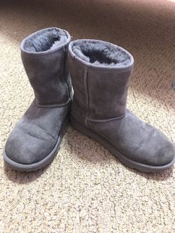 Gray Girls Boots