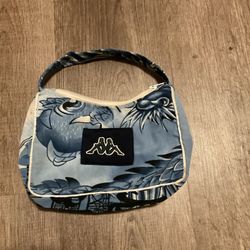 Rare Kappa shoulder bag with blue dragon print designer