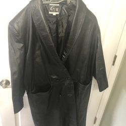 Leather Trench Coat 