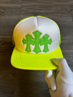Chrome Hearts Neon Green Triple Cross Hat