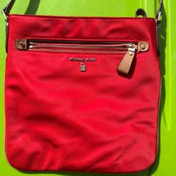Red Michael Korrs Crossbody Purse 