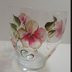 Beautiful Hand Painted Vase 8" Tall