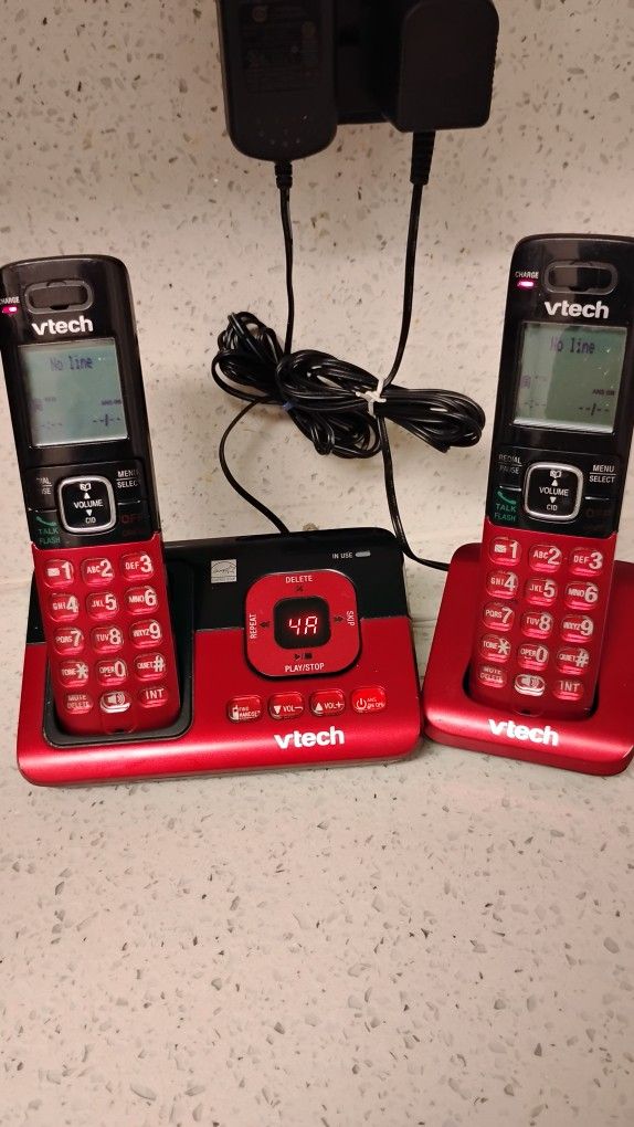 Telefono Fijo inalambrico VTech Rojo.