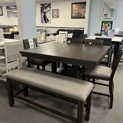 6PC Counter Height Dining Table Set 