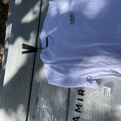 Men’s White Amiri bones Hollywood tee