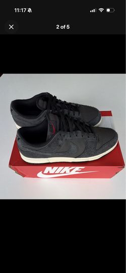 Nike Dunk Low Retro PRM Low Top Black Medium Ash HF3145-001 Sz 10