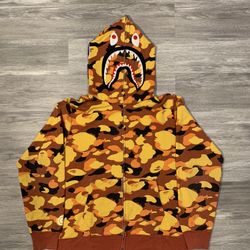 Bape Fall Orange Camo Shark Full Zip Hoodie for Sale in Chicago, IL -  OfferUp