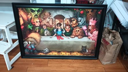 Framed wizard of Oz last Supper