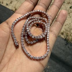 18 In Rose Gold Tennis 3.5 Mm