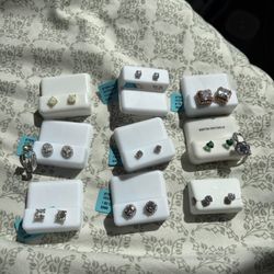 Earrings And 2 Womens Rings