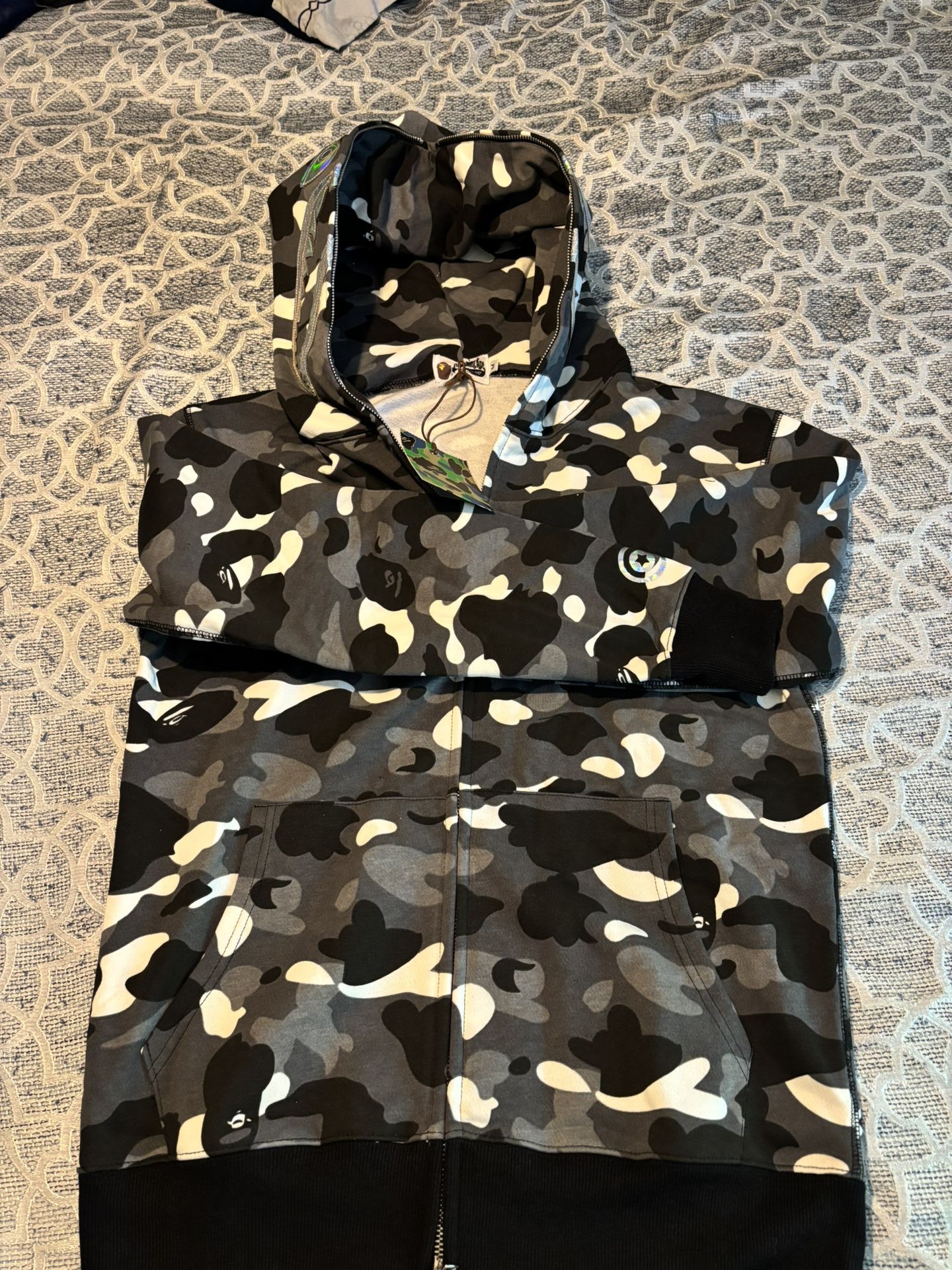 Medium Bape “Black” City Camo Zip Up