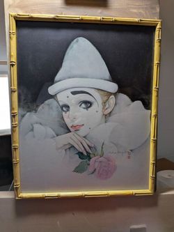 Pierrot Clown with Rose