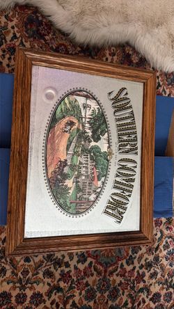 Southern Comfort Framed Bar Mirror