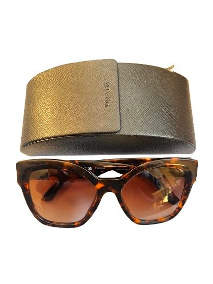 Prada Sunglasses Honey Brown Tortoiseshell Square SPR 17Z