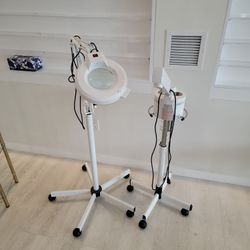 Professional Facial Steamer And Magnifying Floor Lamp 10X