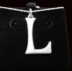 JAMES AVERY BEADED “L” PENDANT WITH CHAIN