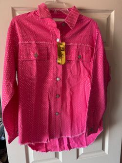 New Beautiful Rhinestones Shirt/Jacket Size M