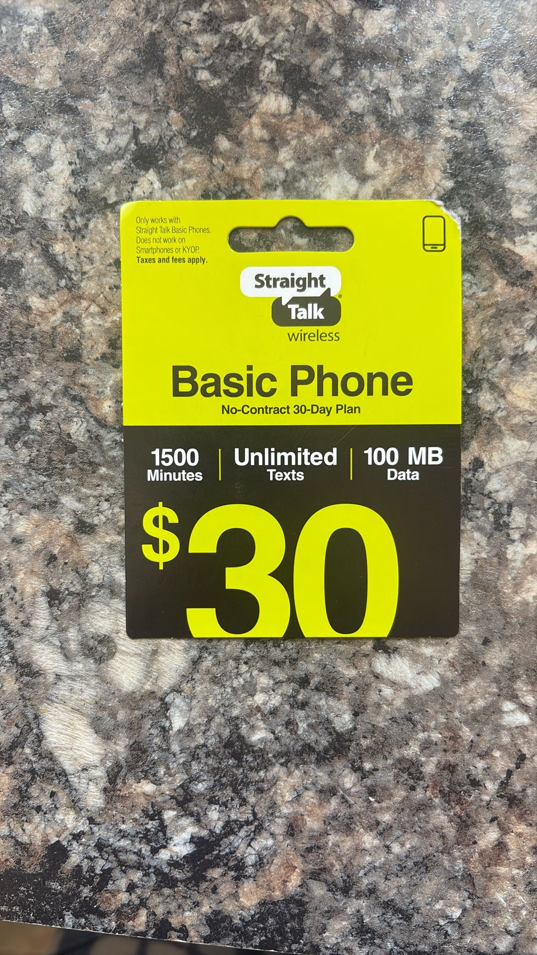Straight Talk $30 Card Selling For $20